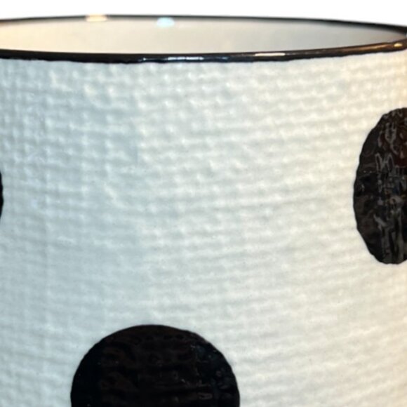 Ceramic Polka Dot Mug Textured Exterior, Microwave & Dishwasher Safe Glazed 4" T - Picture 8 of 13